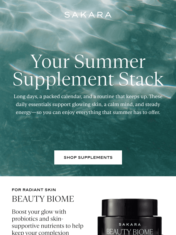 Newsletter preview: Your Summer Supplement Stack