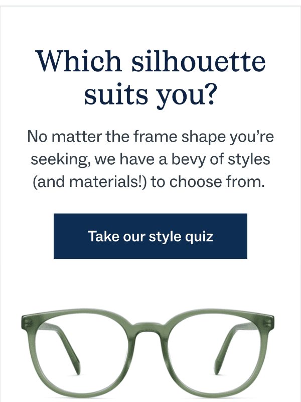 Newsletter preview: Find your frame shape