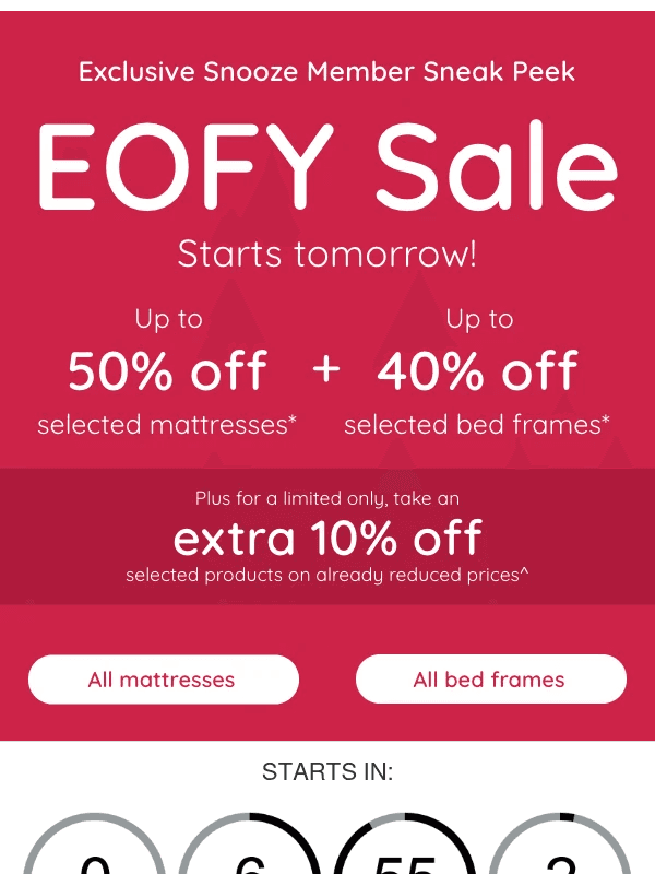 Newsletter preview: Your exclusive sneak peek of our EOFY Sale! 👀