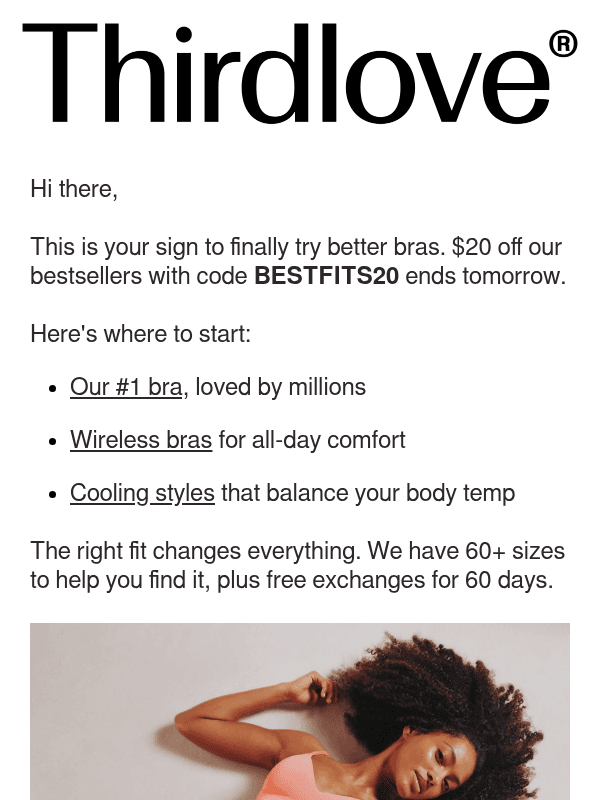 Newsletter preview: $20 off ends soon.