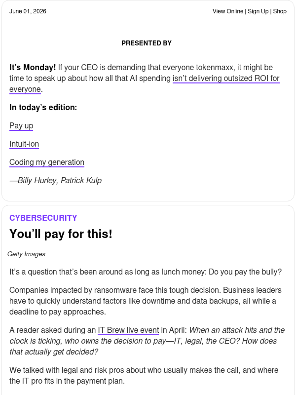 Newsletter preview: ☕ Decider house rules