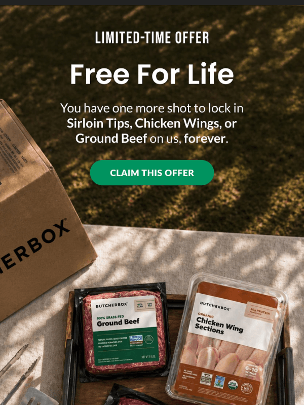 Newsletter preview: ‼️ IT'S BACK: free protein for life!