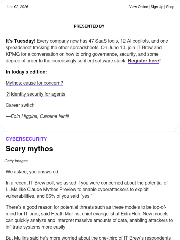 Newsletter preview: ☕ Cybersecurity myth(o)s explained!