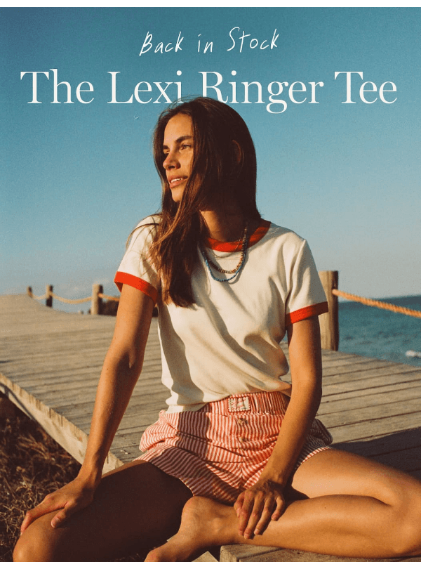 Newsletter preview: The Lexi Ringer Tee is Back (!)