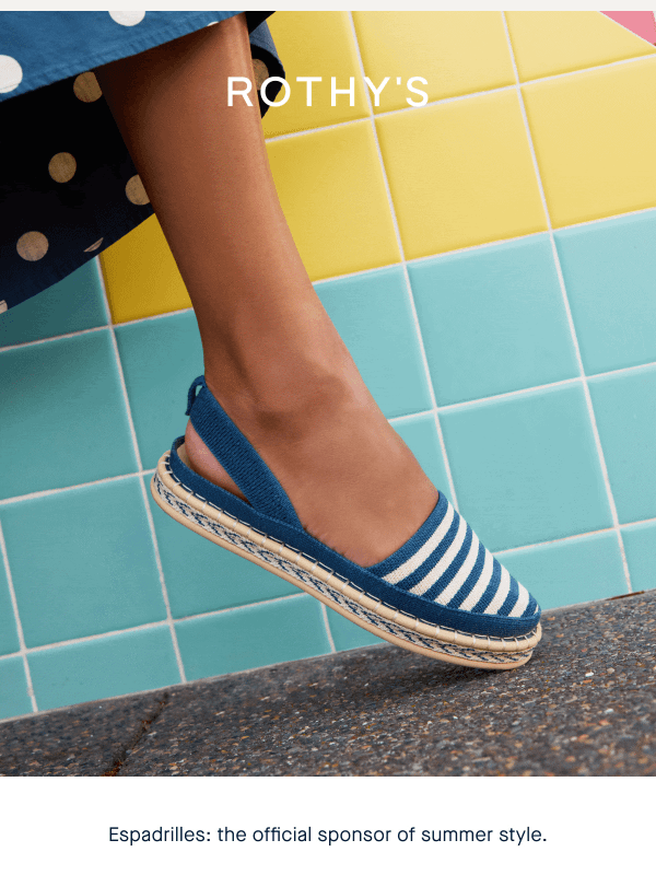 Espadrilles are back! Be cool. ☀️