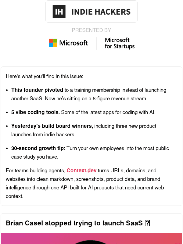 🗞️ What's New: 6 figures after quitting SaaS, employee-led growth, $15k for wife or code?