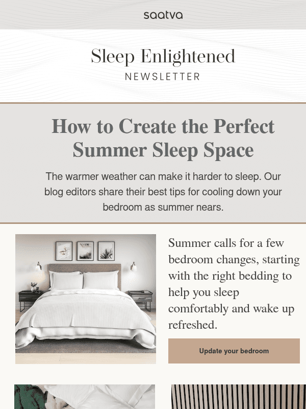 Newsletter preview: How to Get Your Bedroom Ready for Summer