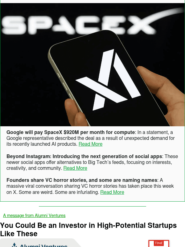 Newsletter preview: Google will pay SpaceX $920M per month for compute