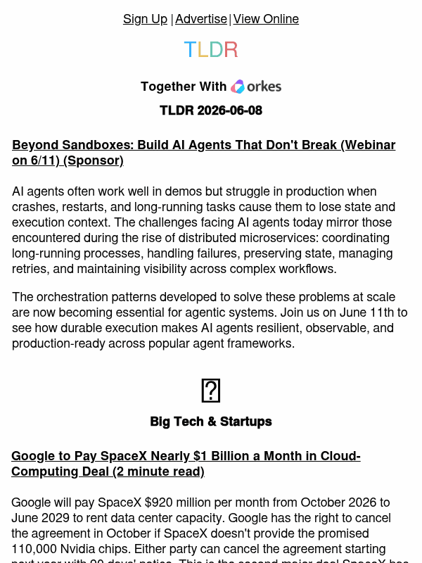 Newsletter preview: Apple's secret AI meeting 📱, Google SpaceX deal 🤝, intent debt 👨‍💻