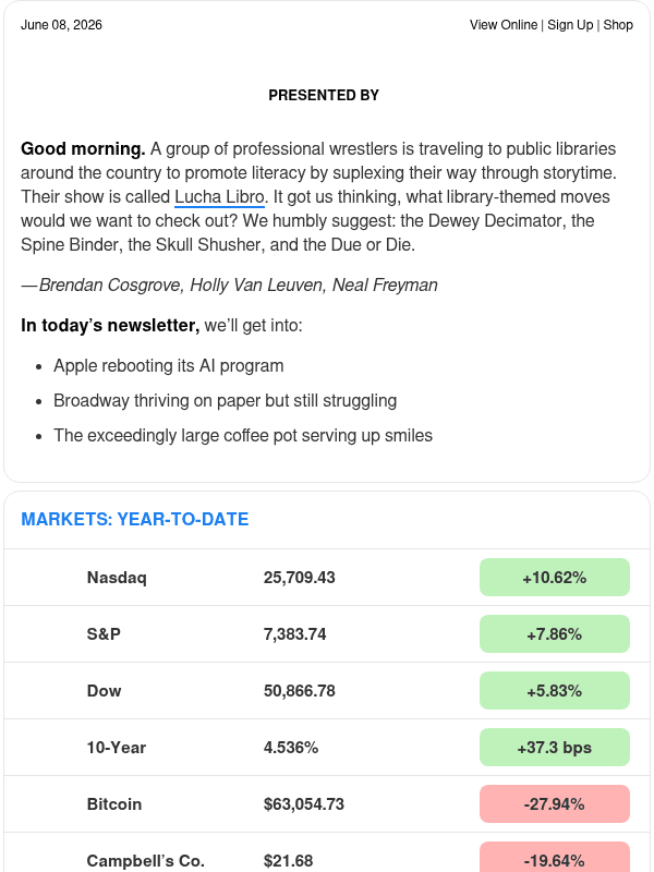 Newsletter preview: ☕ Second bite