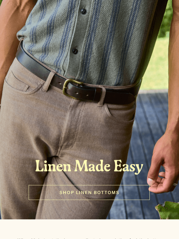 Newsletter preview: Heatwave-Ready Linen is Here
