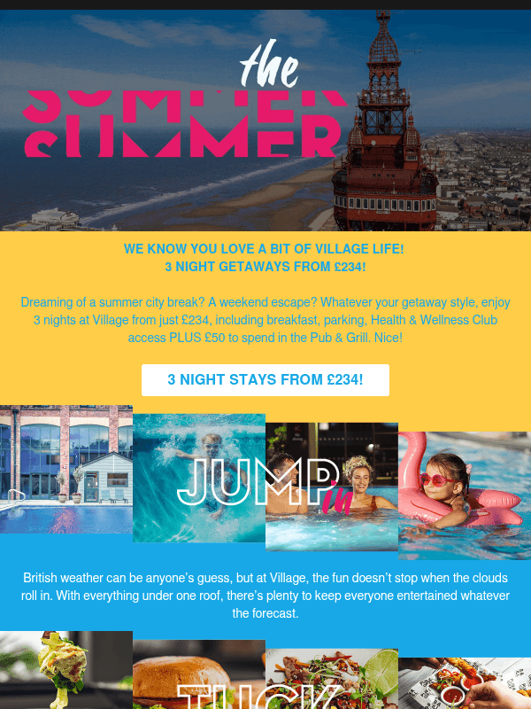 Newsletter preview: ☀️Your Summer Stay-cay, Sorted. 3 Night Breaks From £234!☀️