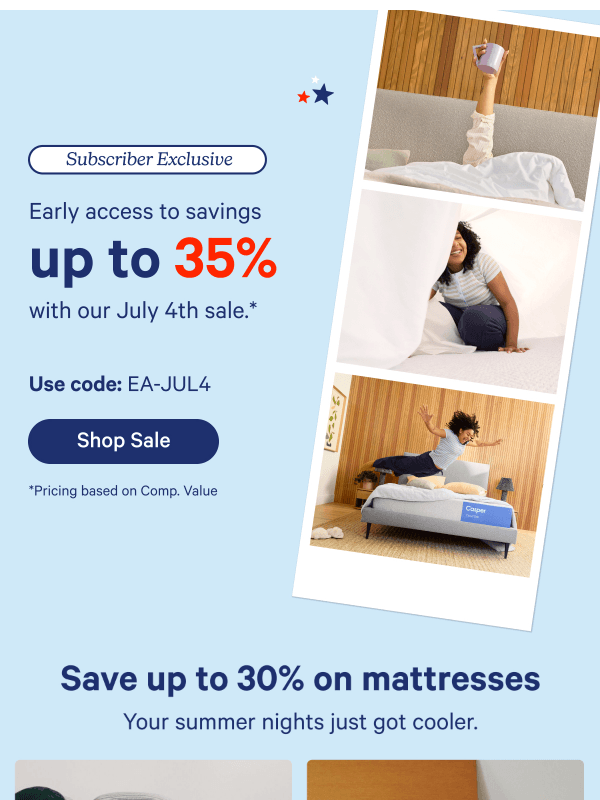 Newsletter preview: Early Access to 4th of July savings