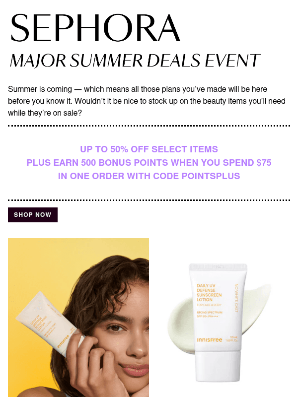 Newsletter preview: The Sephora Major Summer Deals Event is too hot to handle