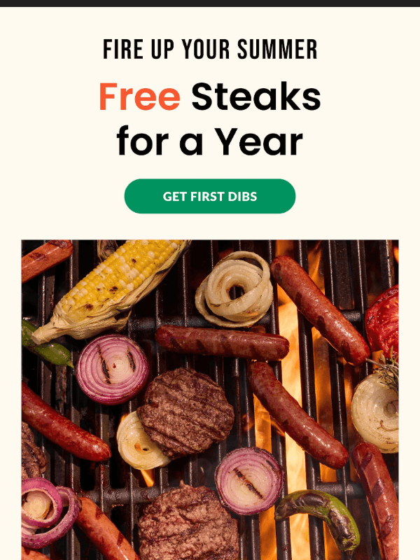 Newsletter preview: 🥩🥓 Fire up with FREE protein for a YEAR!