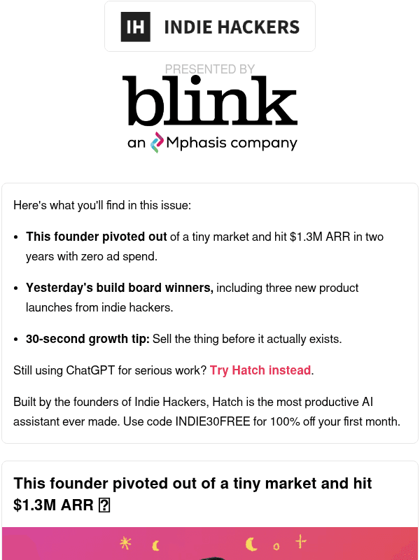 Newsletter preview: 🗞️ What's New: $1.3M ARR in two years, sell it before it exists, dating models in LA vs SF