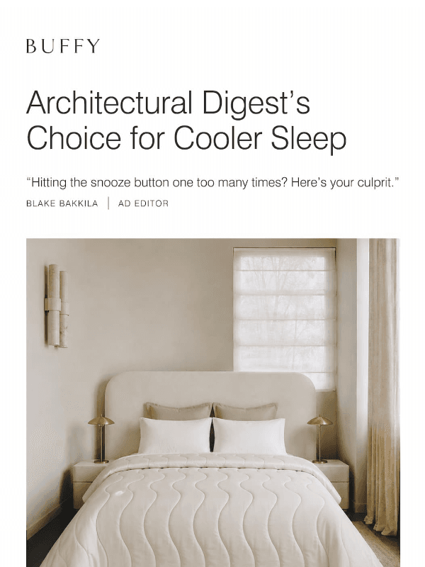 Newsletter preview: Architectural Digest's pick for cooler sleep. Here's why.