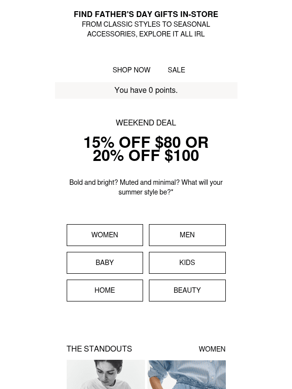 Newsletter preview: Up to 20% off is up to you