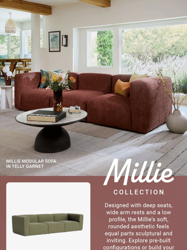 Newsletter preview: 👋 Meet Millie - Our newest modular collection!