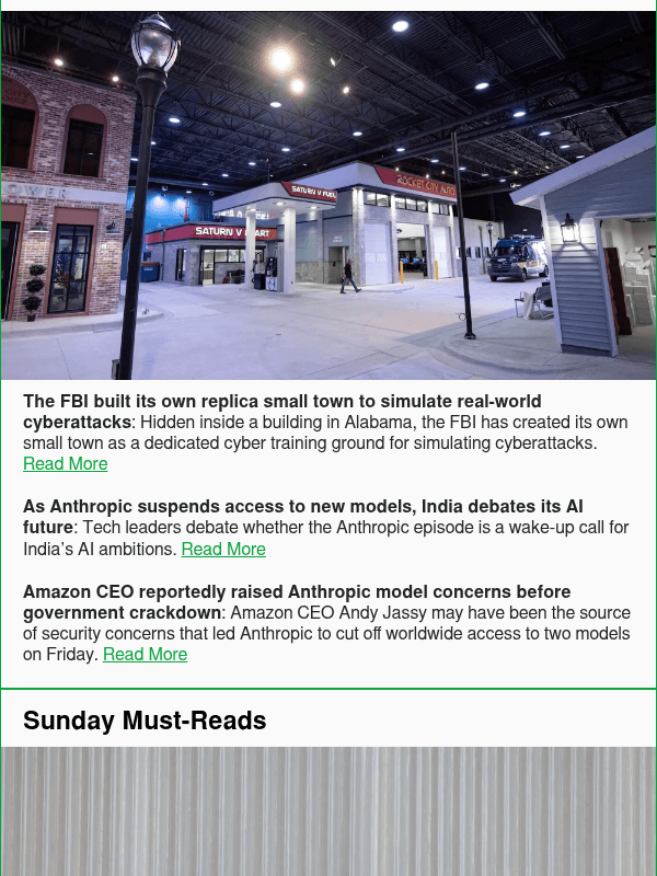 Newsletter preview: The FBI built its own replica small town to simulate real-world cyberattacks