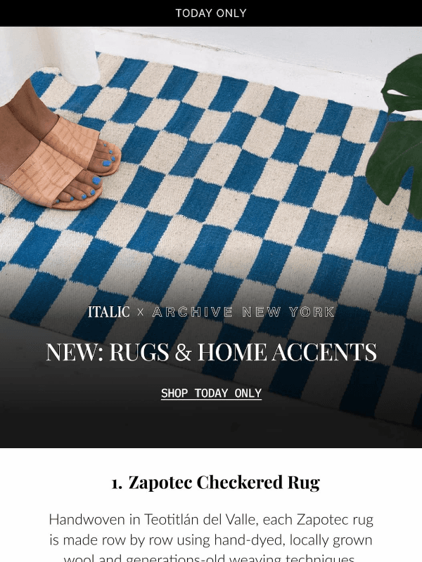 Newsletter preview: Midweek Drop: Rugs & Home Accents