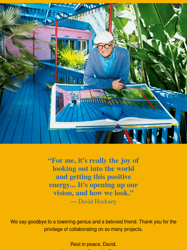 Newsletter preview: David Hockney, 1937–2026