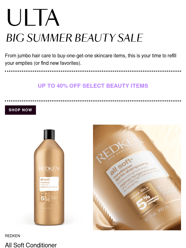 Newsletter preview: Stock up with Ulta’s Big Summer Beauty Sale