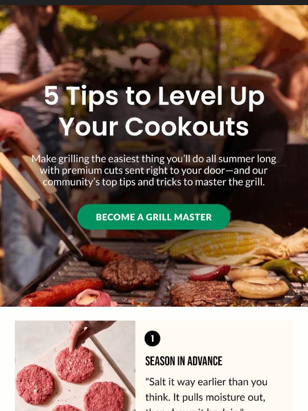 Newsletter preview: 👩‍🍳 Achieve perfect steaks every time!