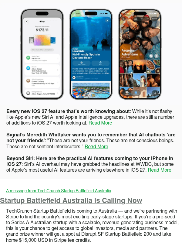 Newsletter preview: Every new iOS 27 feature that's worth knowing about
