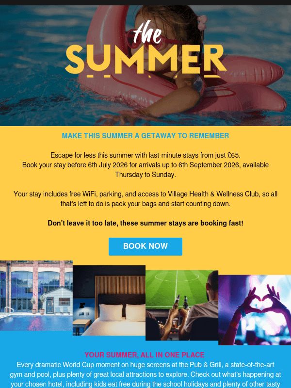 Newsletter preview: Your Last Minute Summer Getaway is Waiting...