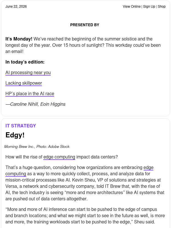 Newsletter preview: ☕ Stay close!
