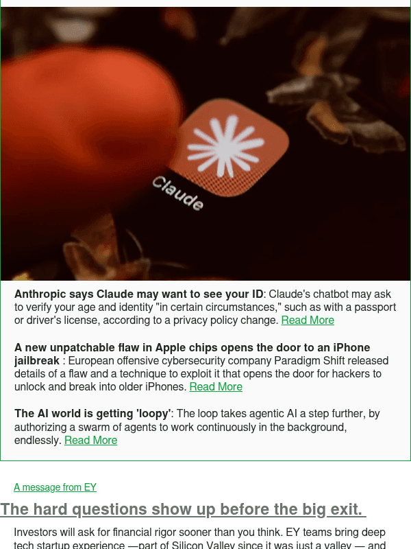 Newsletter preview: Anthropic says Claude may want to see your ID