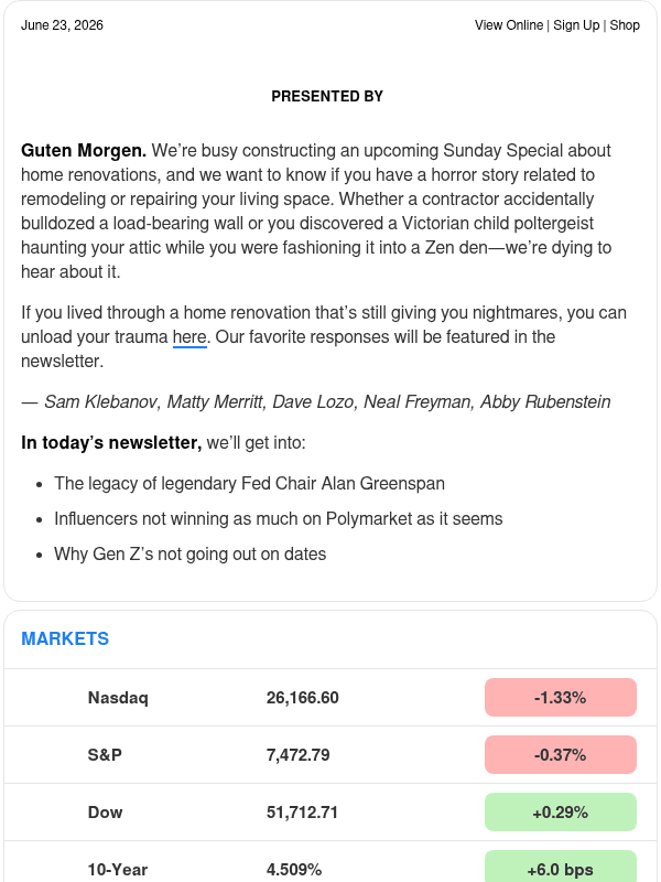 Newsletter preview: ☕️ Backroom deal