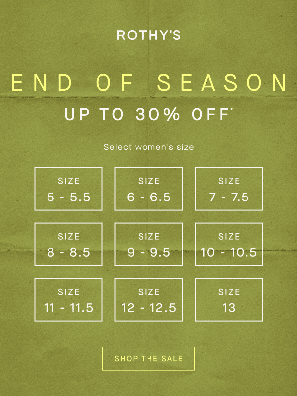Newsletter preview: Your size. On sale. Easy now.