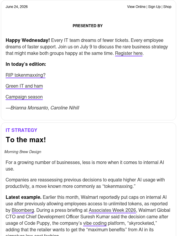 Newsletter preview: ☕ Maxxed out?