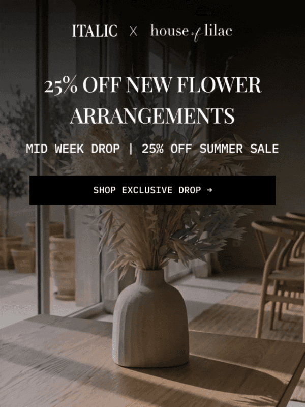 Newsletter preview: Midweek Drop: $99 Summer Flower Arrangement