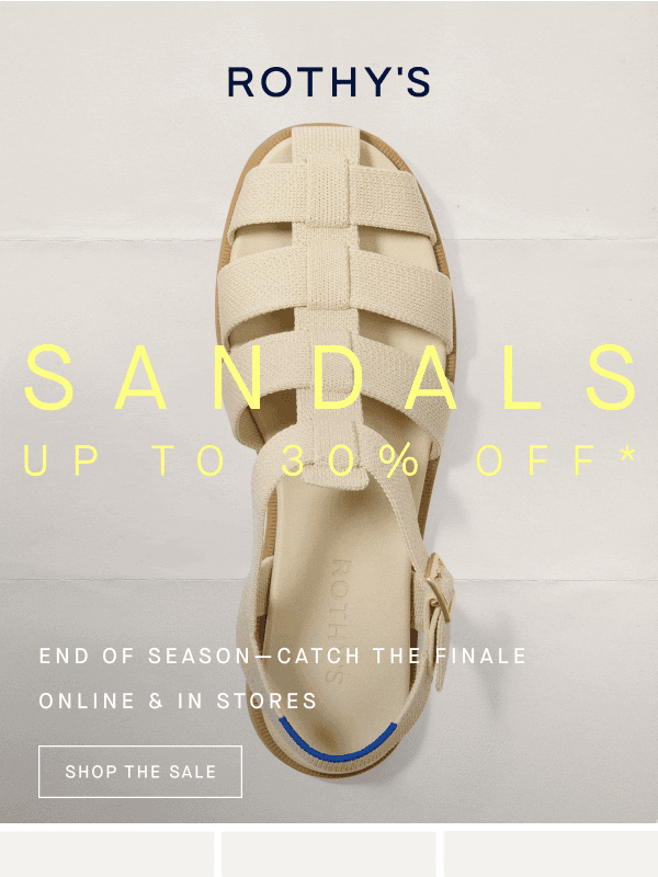 Newsletter preview: The heat is ON: Select sandal sale. 🔥