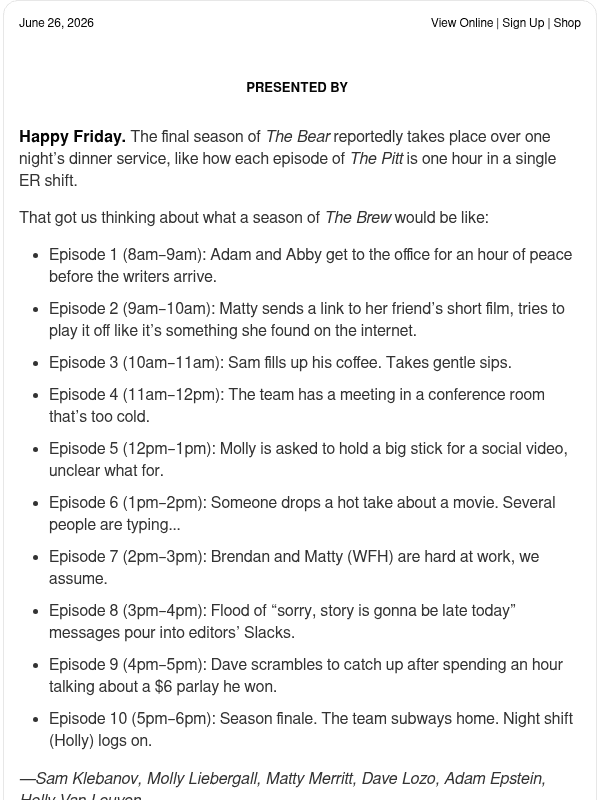 Newsletter preview: ☕️ iFlation
