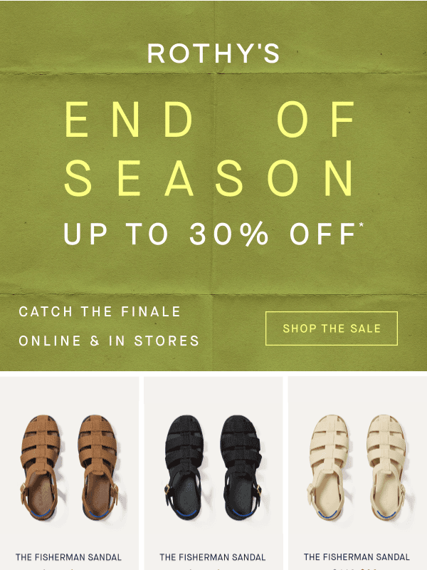 Newsletter preview: Good news. Up to 30% off.