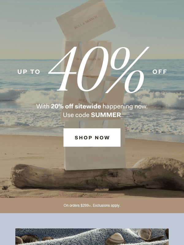 Newsletter preview: Up to 40% off warm-weather favorites