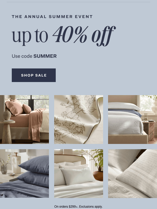 Newsletter preview: Up to 40% off, while they last
