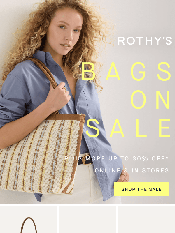 Newsletter preview: Get that bag. Up to 30% off.