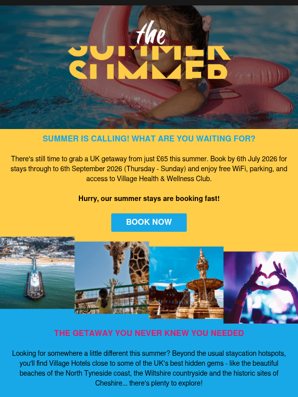 Newsletter preview: Your Last Minute Summer Getaway is Waiting...