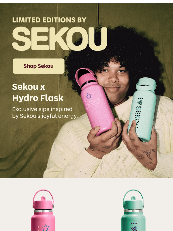 Newsletter preview: New drop: Sekou x Hydro Flask