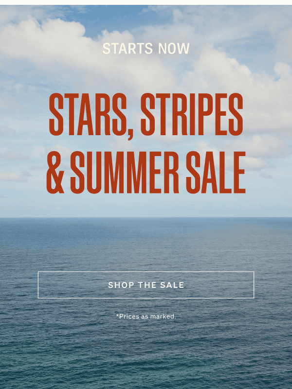 Newsletter preview: Our Summer Sale Starts Now