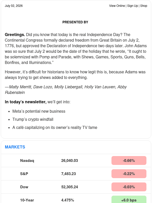 Newsletter preview: ☕ Cloud cover