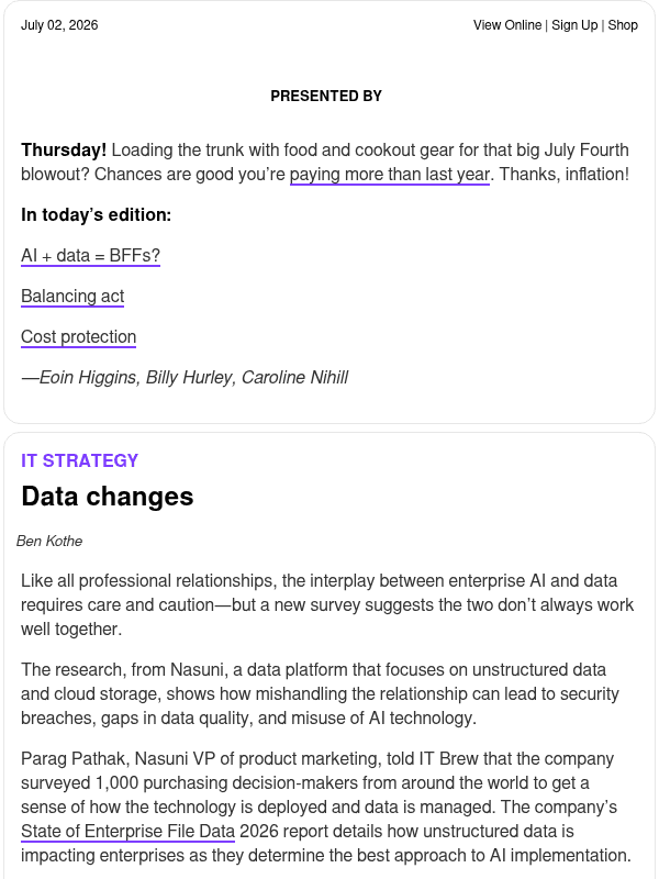 Newsletter preview: ☕ Managed chaos