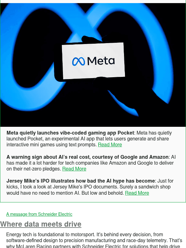 Newsletter preview: Meta quietly launches vibe-coded gaming app Pocket