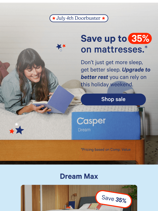 Newsletter preview: Save up to 35% on deeper sleep*