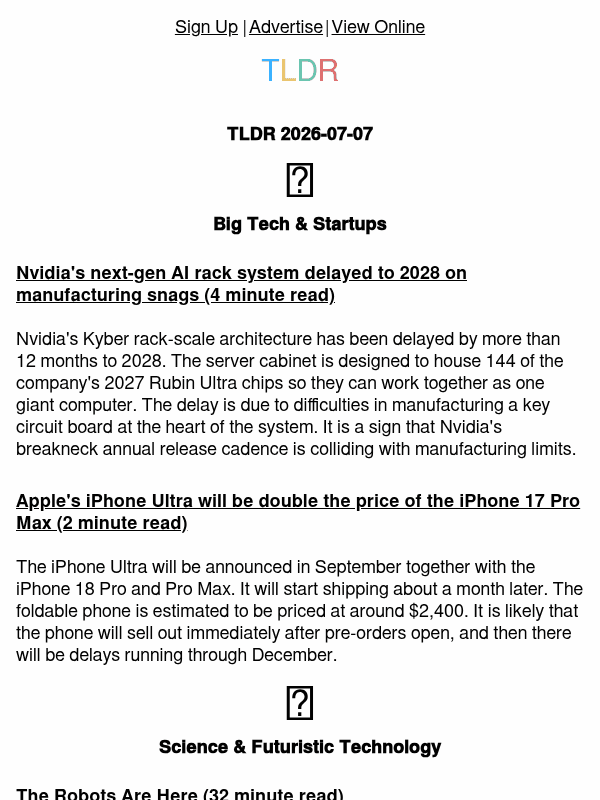 Newsletter preview: Nvidia delays ⏳, iPhone Ultra pricing 📱, 100x engineers 👨‍💻